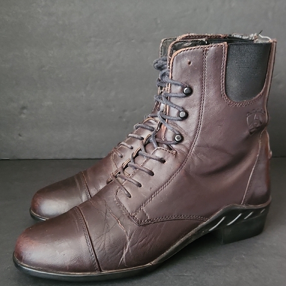 Ariat Shoes - Ariat Chocolate Brown Leather Lace-Up Heeled Boots